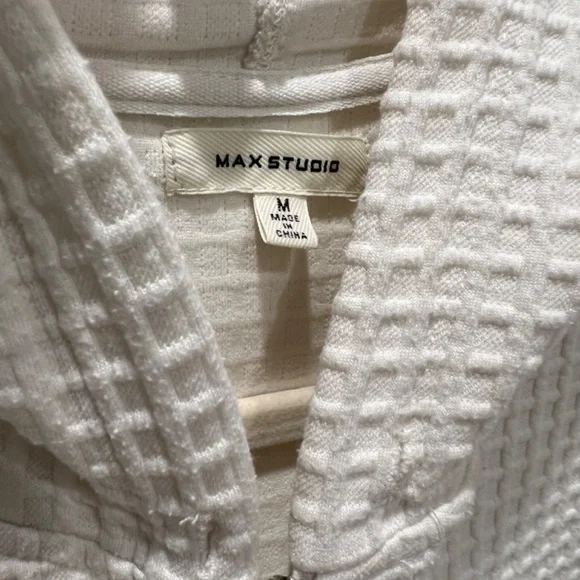 Waffle knit oversized zip hoodie - Picture 4 of 4